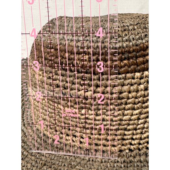 Wide Brim Sun Hat Handmade 100% Raffia Floppy Brim Beach Boho Neutral Vacation - Picture 8 of 9